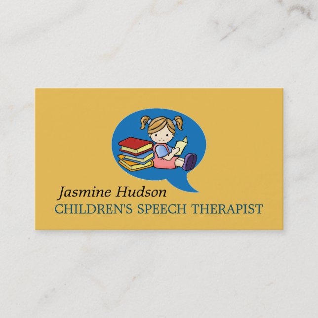 Carte De Visite Thérapeute de la parole pour enfants (Devant)