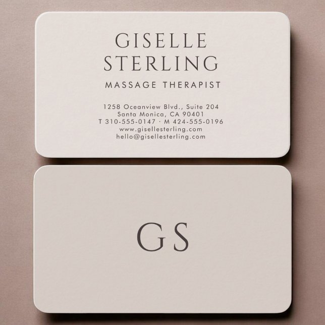 Carte De Visite Thérapeute de massage (Créateur téléchargé)