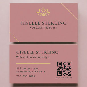 Carte De Visite Thérapeute de massage à code QR