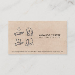 Carte De Visite Thérapeute de massage | Acupuncture Médecine holis
