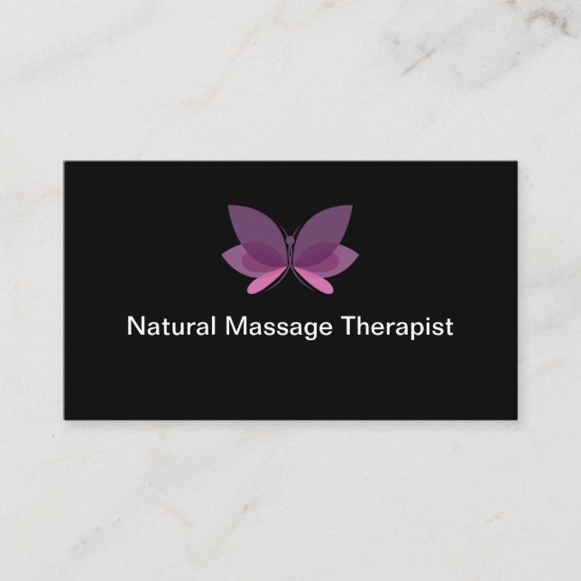 Carte De Visite Thérapeute de massage agréé papillon moderne (Devant)