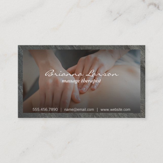 Carte De Visite Thérapeute de massage | Chiropraticien (Devant)