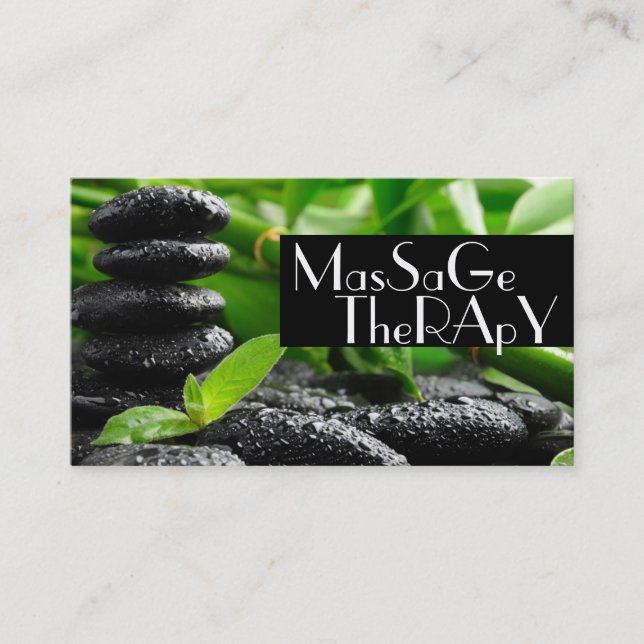 Carte De Visite Thérapeute de massage Clinique de bien-être Santé (Devant)