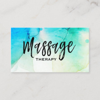 Carte De Visite ** Thérapeute de massage d'aquarelle