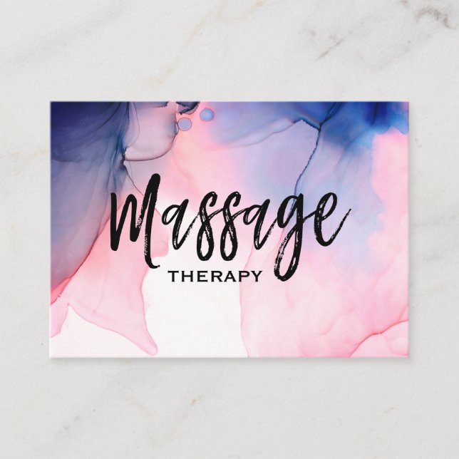 Carte De Visite Thérapeute de massage de *~* * aquarelle de (Devant)