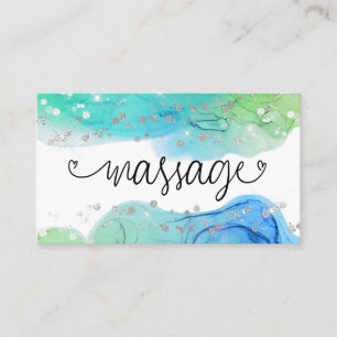 Carte De Visite *~* Thérapeute de massage de Parties scintillant C