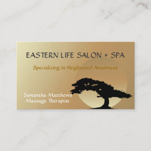 Carte De Visite Thérapeute de massage de zen de bonsaïs