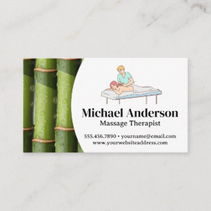 Carte De Visite Thérapeute de massage en séance
