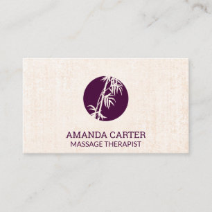 Carte De Visite Thérapeute de massage   Icône Bambou
