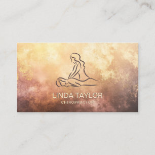 Carte De Visite Thérapeute de massage professionnel Lotus CHIROPRA