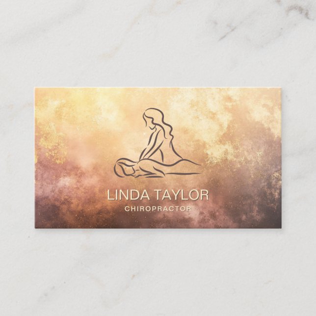 Carte De Visite Thérapeute de massage professionnel Lotus CHIROPRA (Devant)
