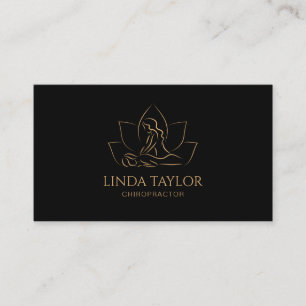 Carte De Visite Thérapeute de massage professionnel Lotus CHIROPRA