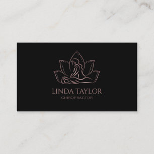Carte De Visite Thérapeute de massage professionnel Lotus CHIROPRA