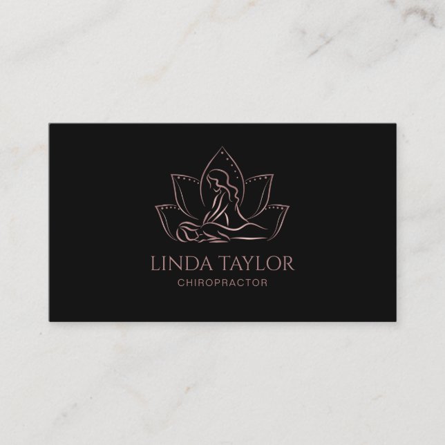 Carte De Visite Thérapeute de massage professionnel Lotus CHIROPRA (Devant)