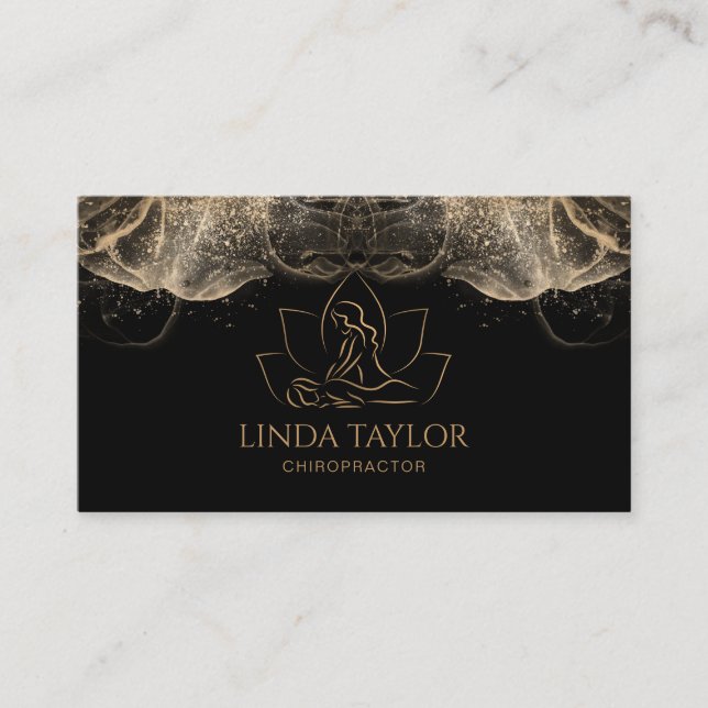 Carte De Visite Thérapeute de massage professionnel Lotus CHIROPRA (Devant)