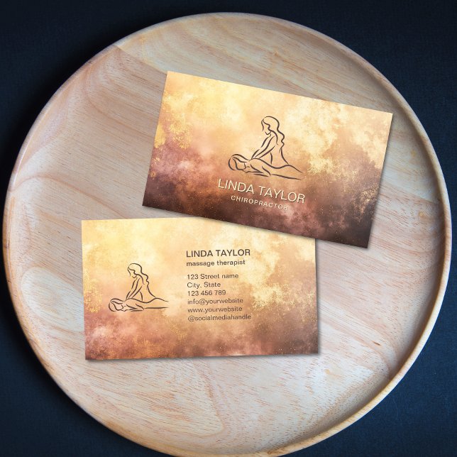 Carte De Visite Thérapeute de massage professionnel Lotus CHIROPRA (Créateur téléchargé)