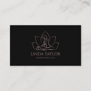 Carte De Visite Thérapeute de massage professionnel Lotus CHIROPRA