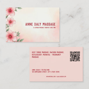 Carte De Visite Thérapeute de massage QR