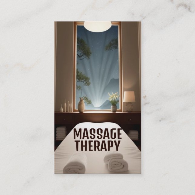 Carte De Visite Thérapeute de massage Salle de massage (Devant)