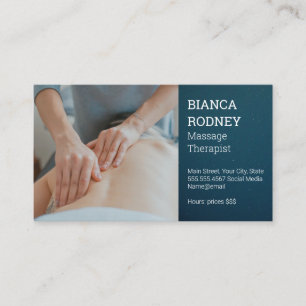 Carte De Visite Thérapeute de massage   Santé et bien-être