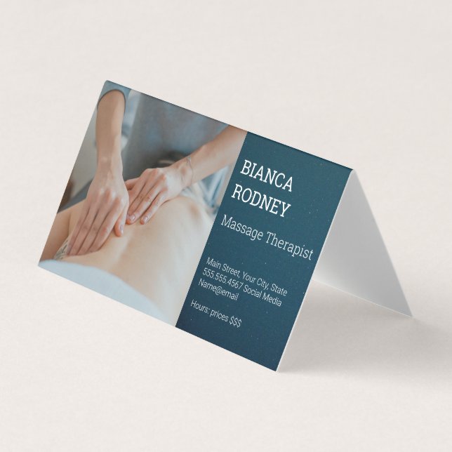 Carte De Visite Thérapeute de massage | Santé et bien-être (Devant)