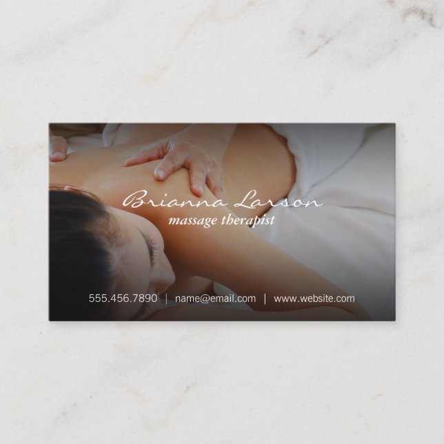Carte De Visite Thérapeute de massage | Séance de massage (Devant)