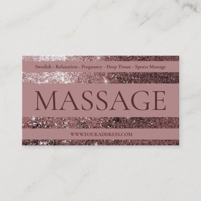 Carte De Visite Thérapeute de massage suédois Soins prénataux du c (Devant)