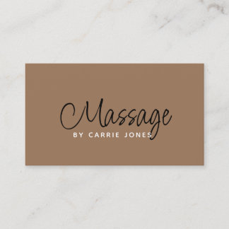 Carte De Visite Thérapeute de Massage Terracotta Terreux
