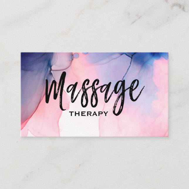 Carte De Visite ** Thérapeute de massage - Thérapie de massage Aqu (Devant)