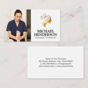 Carte De Visite Thérapeute de massage   Thérapie de massage des pi