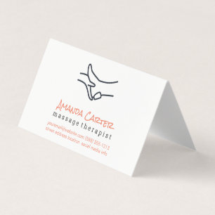 Carte De Visite Thérapeute de massage   Thérapiste physique