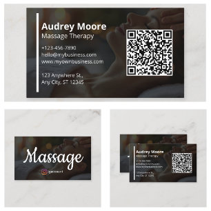 Carte De Visite Thérapeute des mains Thérapie de massage
