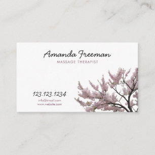 Carte De Visite Thérapeute du massage des arbres floraux