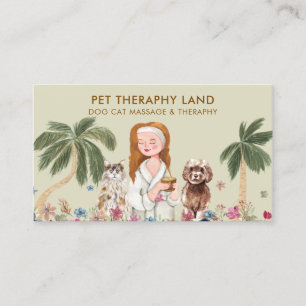 Carte De Visite Thérapeute en massage botanique pour animaux de co