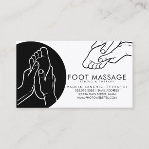 Carte De Visite Thérapeute en Massage des Pieds Semelles Pieds