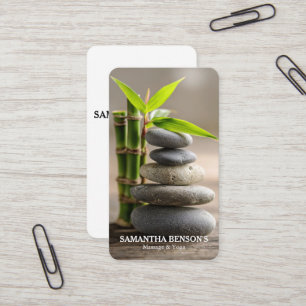 Carte De Visite Thérapeute en Massage Pierres Zen