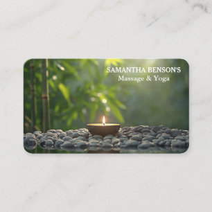 Carte De Visite Thérapeute en Massage Pierres Zen