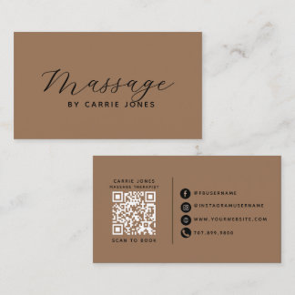 Carte De Visite Thérapeute en massage simple
