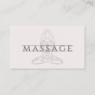 Carte De Visite Thérapeute en Massage Simple Élégant Moderne Pose 