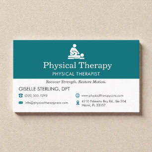Carte De Visite Thérapeute physique, docteur en thérapie physique