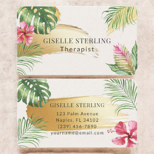 Carte De Visite Thérapeute Psychologue Tropical