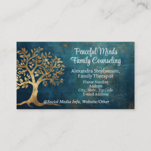 Carte De Visite Thérapie de conseil de l'Arbre d'Or Psychothérapie