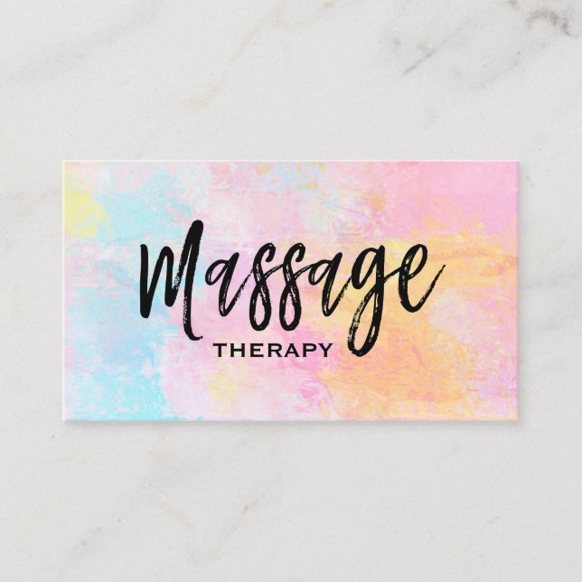 Carte De Visite *~* Thérapie de massage Abstraite (Devant)