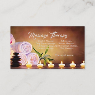 Carte De Visite Thérapie de massage /Carte de visite de bougies
