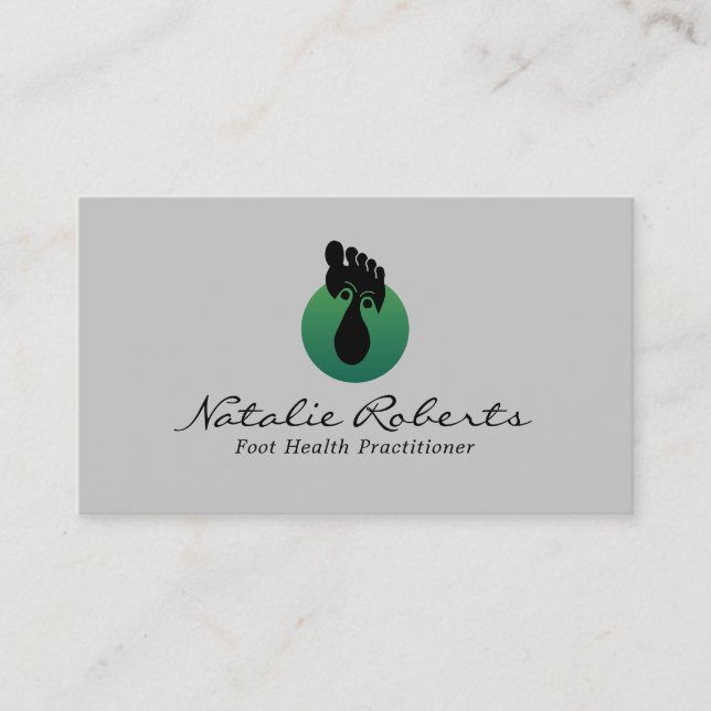 Carte De Visite Thérapie de massage des pieds Logo Personnalisé Ré (Devant)
