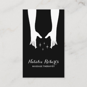 Carte De Visite Thérapie de massage Healing Hands Wellness Plain