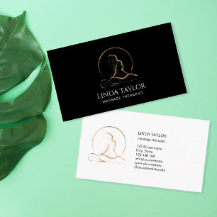 Carte De Visite Thérapie de massage holistique Healer Energy Busin