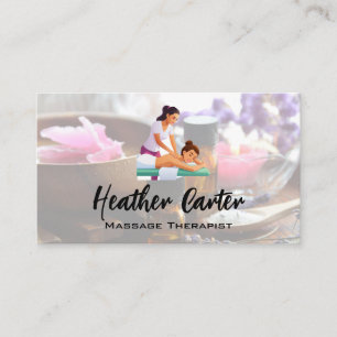 Carte De Visite Thérapie de Massage Huiles de Spa Sels