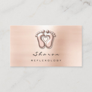 Carte De Visite Thérapie de massage Réflexologie Thérapiste Peau s