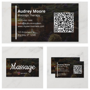Carte De Visite Thérapie de massage Thérapistes holistiques du mie